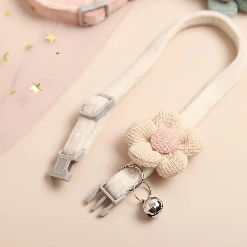 Cat Collar with Cute Flower