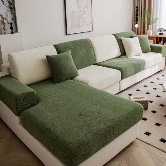 Banana Leaf Jacquard Fabric Sofa  Cover